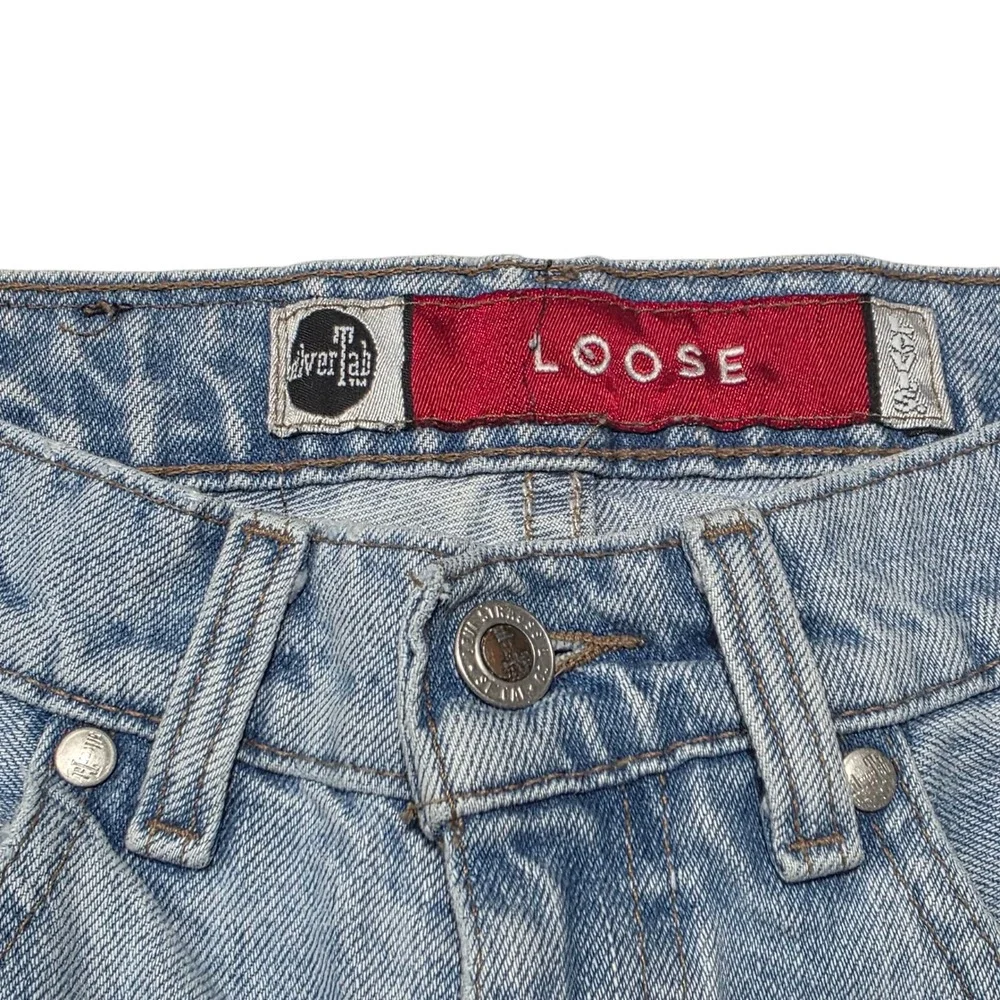 Levi's Silvertab Loose Fit Student Jeans Light Wash Distressed Denim W27 L30‎